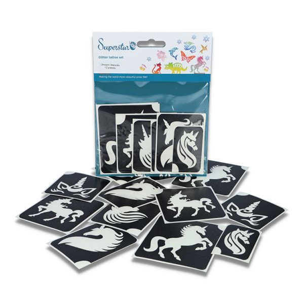 Superstar Unicorn Glitter Tattooset
