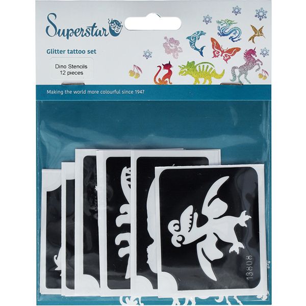 Superstar Dino Glitter Tattooset