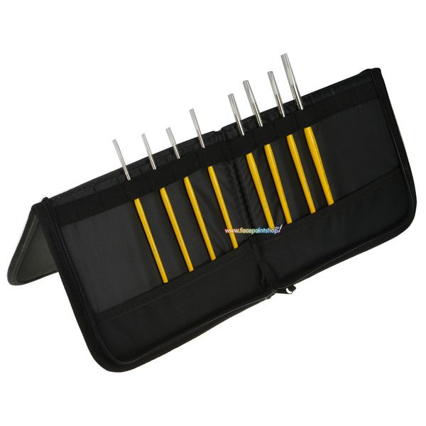 Kingart White Nylon Complete Brushes Set 