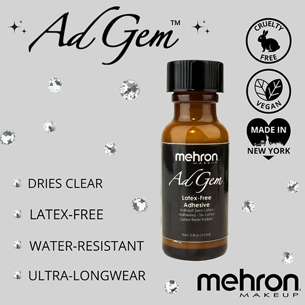 Mehron Adgem - Latex Free Adhesive 15ml