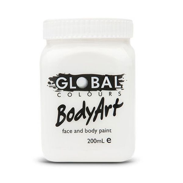 Global Face & BodyArt Liquid Paint White 200ml