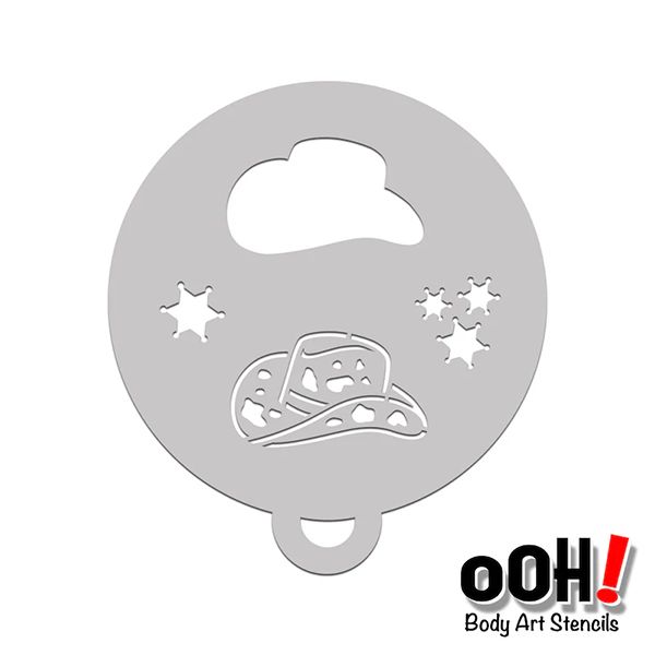 oOh bodyart Cowboy Hat Stencil