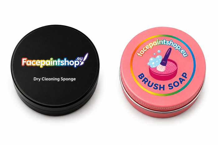 Facepaintshop Brush Soap & Dry Cleaning Sponge Set