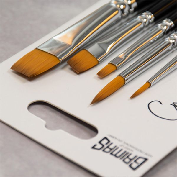 Grimas Face Paint Brush Set Round | Flat