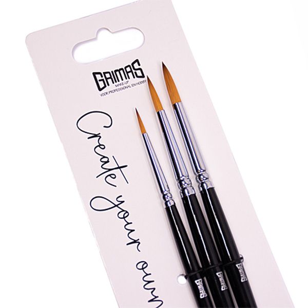 Grimas Face Paint Brush Set Round