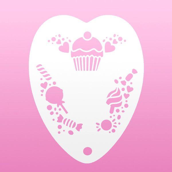 Heart Stencil - Sweet Face