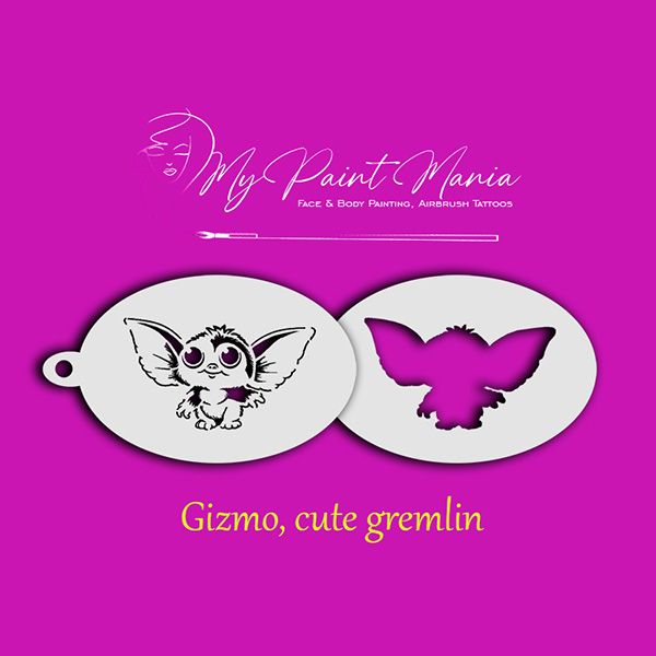 Facepainting Stencil Cute Gremlin