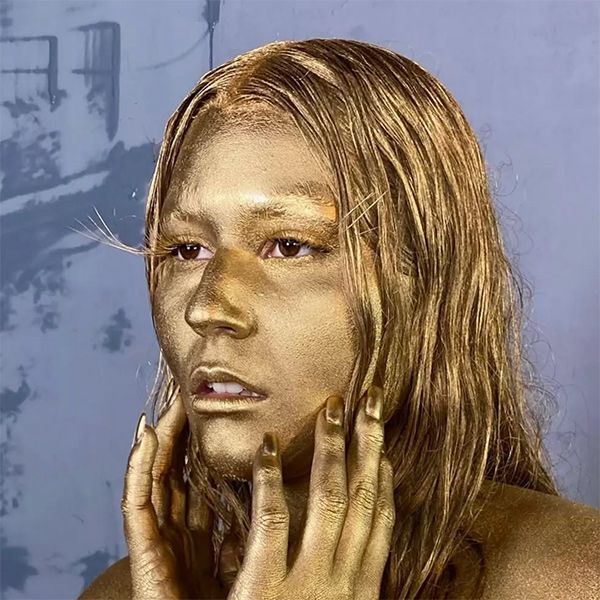 Mehron Metallic Powder Gold With Mixing Liquid