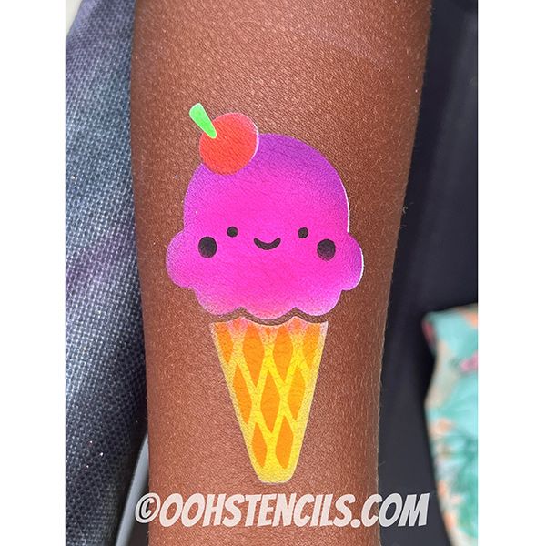 oOh Body Art Ice Cream Stencil