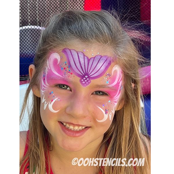 oOh Body Art Mermaid Tail Mask Stencil 