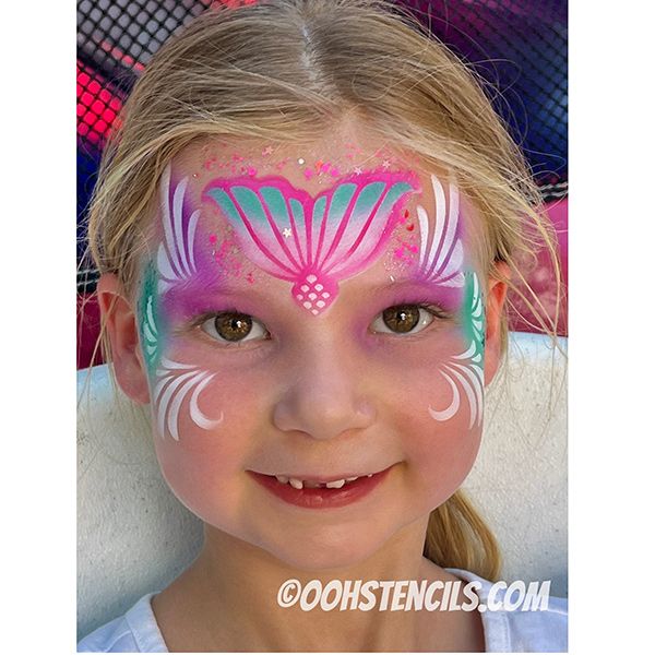 oOh Body Art Mermaid Tail Mask Stencil 
