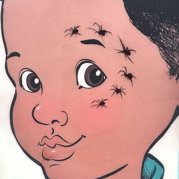 oOh Body Art Stencil Spiders
