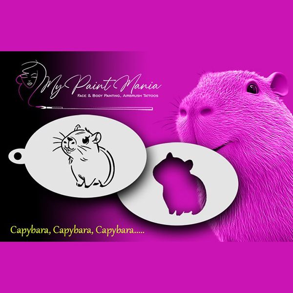 Facepainting Stencil Capybara