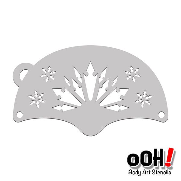 oOh Body Art Snowflake Princess Mask Face Paint Stencil K012