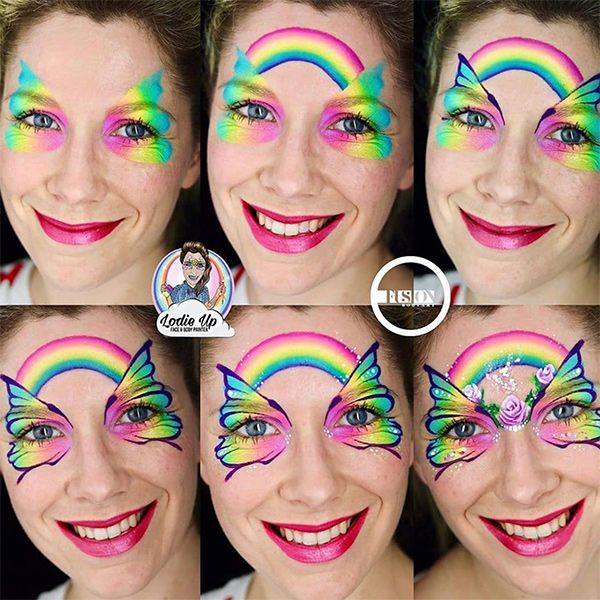 Leanne's Face Painting Petal Cake | Leanne's Rainbow Unicorn
