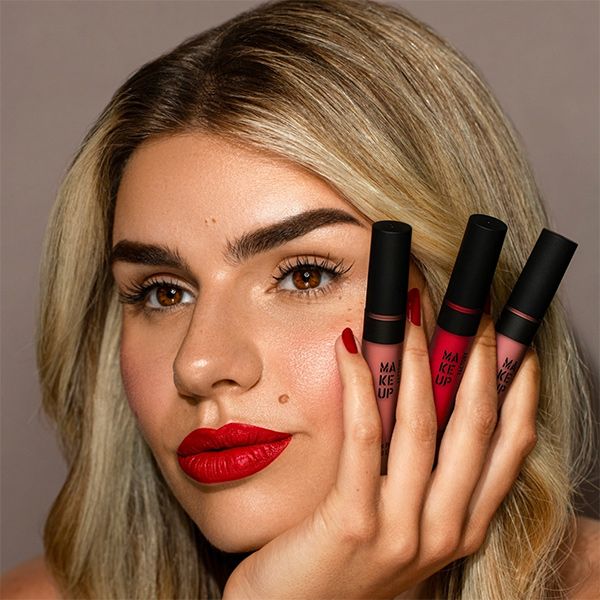 Make up Factory Velvet Powder Liquid Lipstick Light Berry 