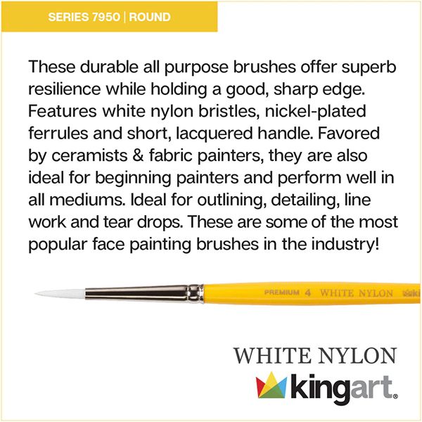 Kingart Nylon Round Brushes