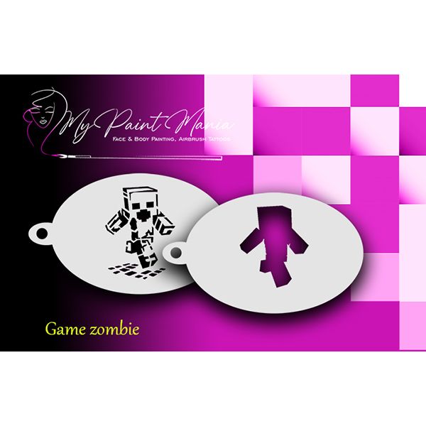 Facepainting Stencil Minecraft Zombie