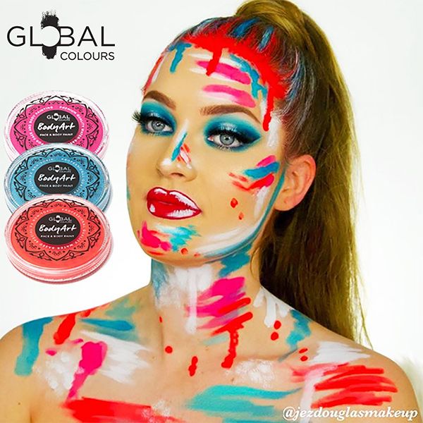 Global Face & Body Paint Pearl Peacock Blue 32gr
