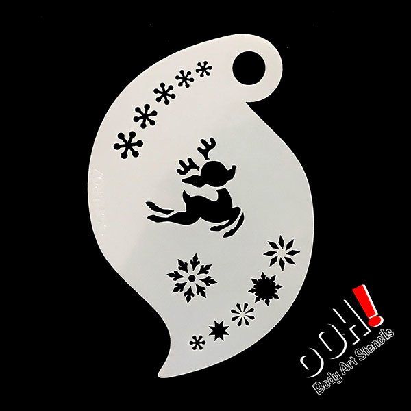 oOh Body Art Baby Reindeer Storm Stencil R07