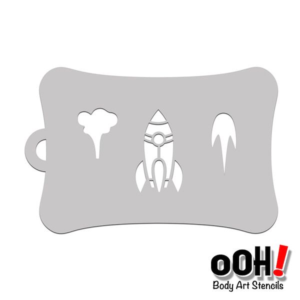 oOh Body Art Rocket Stencil