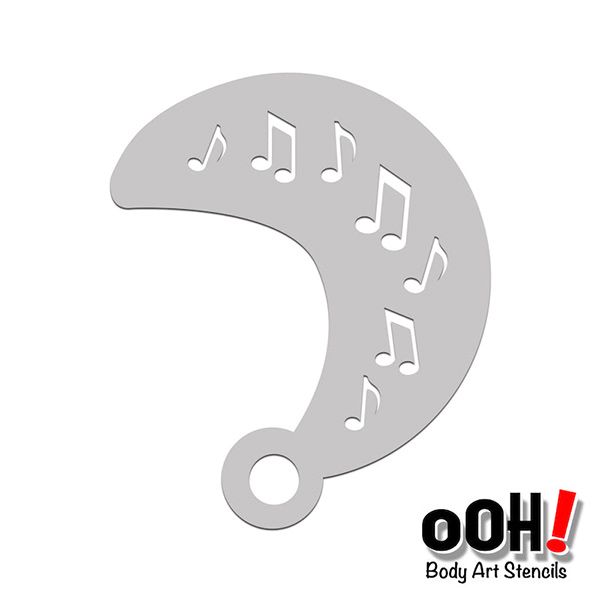 oOh Body Art Stencils Music Note