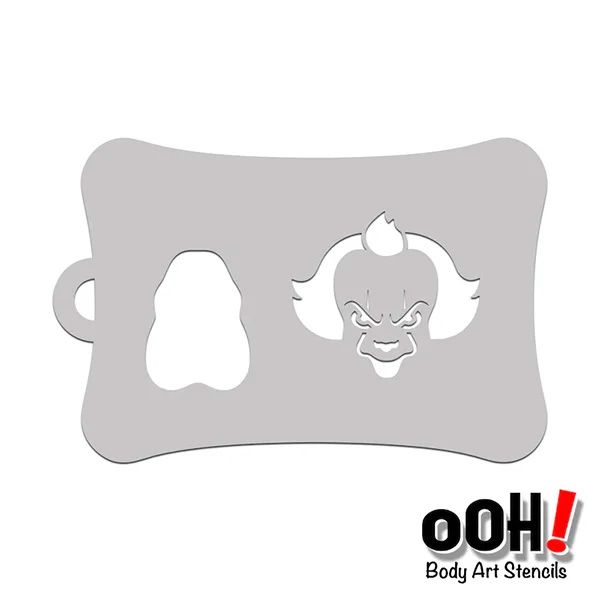 oOh Body Art It Clown Tattoo Stencil