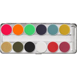 Kryolan Aqua F Basicpalette 12 colors