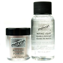 Mehron Metallic Powder Gold With Mixing Liquid