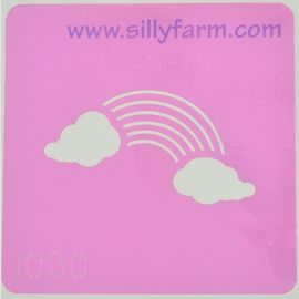 Silly Farm Stencil Rainbow