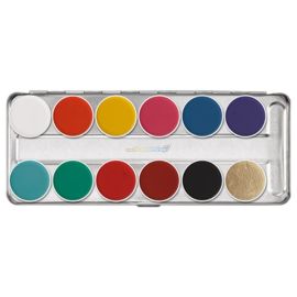 Kryolan Aquacolor SN Palette 12 kleuren