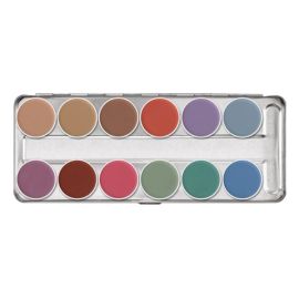 Kryolan Aquacolor FP Palette 12 kleuren