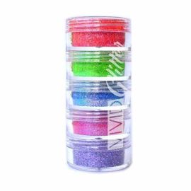 Vivid Glitter Electric Rainbow Stack