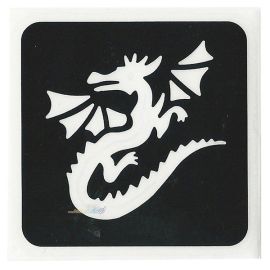 Glittertattoo Stencil Flying Dragon (5 pack)