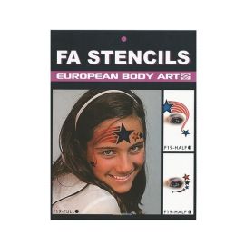 FA Airbrush/Schmink stencil Stars And Stripes Stencils