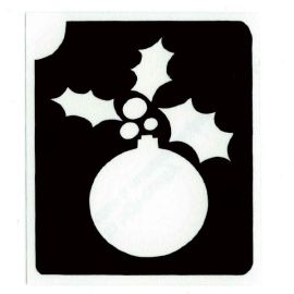 Glittertattoo Sjabloon Kerstbal Met Sterren
