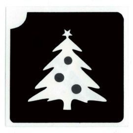 Glittertattoo Sjabloon Kerstbal Met Hulst