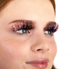 Pxp False Glitter Eyelashes |Soft Pink