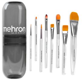Mehron Brush holder with 8 Paradise Brushes