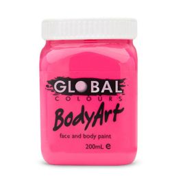 Global Face & BodyArt Liquid Paint UV Pink 200ml
