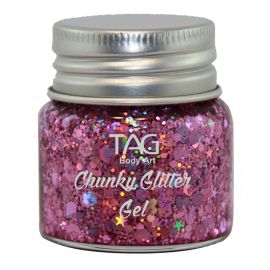 Tag Chunky Glitter Gel Pink 20gr