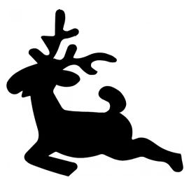 Glitter Tattoo Stencil Jumping Reindeer