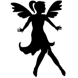 Glitter Tattoo Stencil Flying Fairy