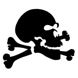 Glitter Tattoo Stencil Jolly Roger