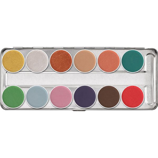 Kryolan Aquacolor Interferenz palette 12 colors