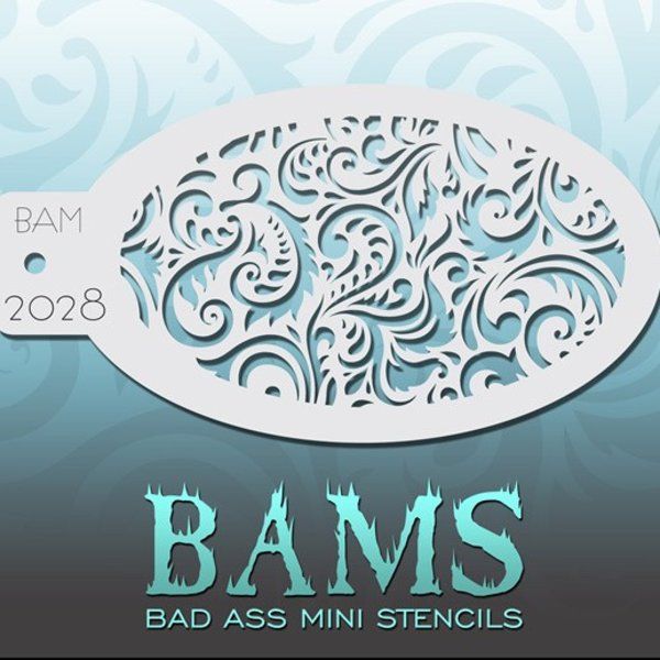 Bad Ass Bams FacePaint Stencil 2028