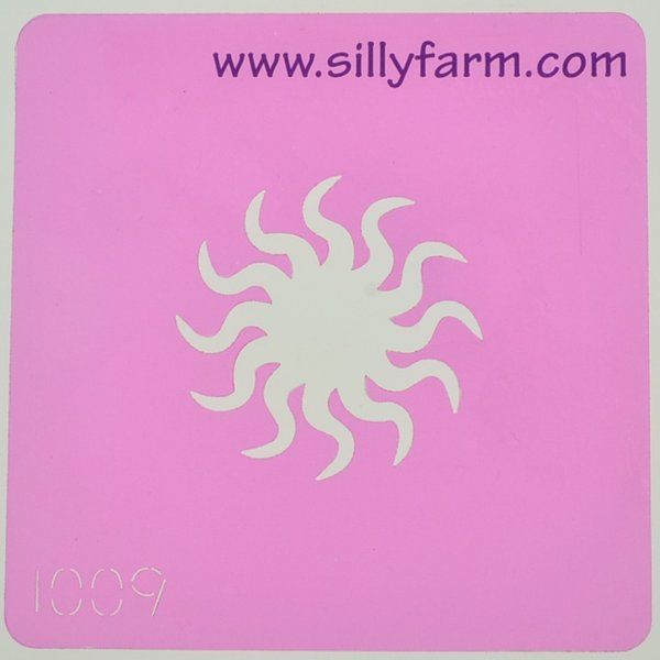 Silly Farm Stencil Swirling Sun