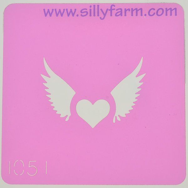 Silly Farm Stencil Hart Vleugels
