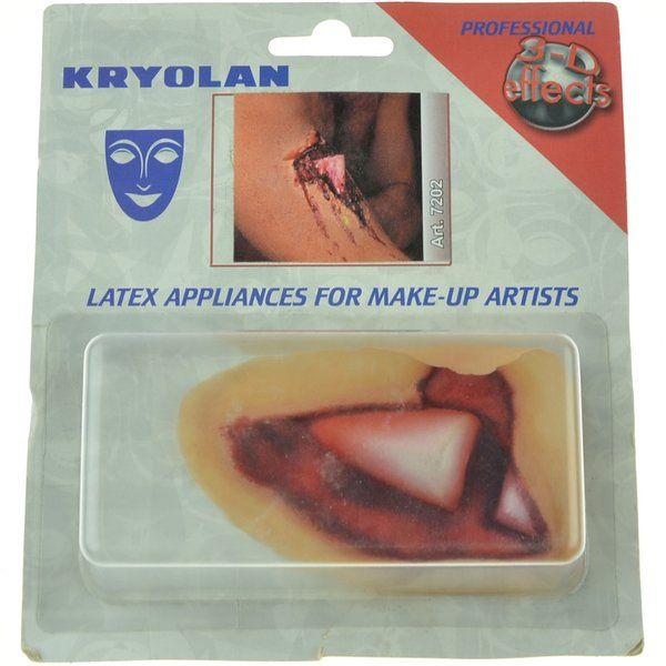 Kryolan latex bone coming out of the skin
