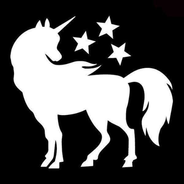 Glittertattoo Stencil Magical Unicorn (5 pack)